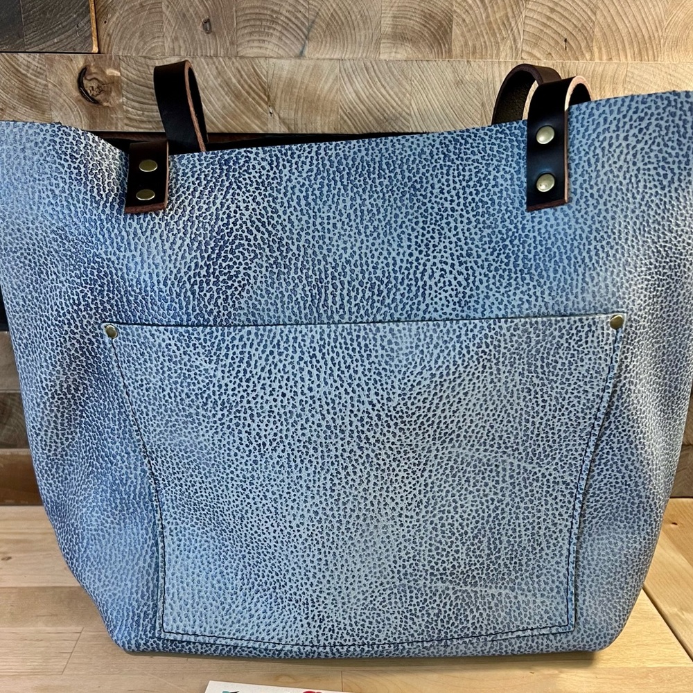 Portland Leather Fog Large Tote Bag